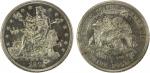 CHINA: Chopmarked Coins: United States: AR dollar, 1874-S, KM-108, multiple large Chinese merchant c
