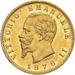 Savoy Coins. Vittorio Emanuele II (1861-1878) 20 Lire 1878 - Nomisma 868 AU