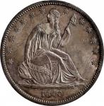 1840 Liberty Seated Half Dollar. Small Letters (a.k.a. Reverse of 1839). WB-10. Rarity-3. Repunched 