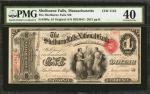 Shelburne Falls, Massachusetts. $1 Original. Fr. 380a. The Shelburne Falls NB. Charter #1144. PMG Ex