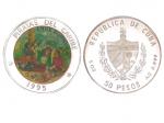 1995年古巴50比索5盎司加勒比海盗亨利摩根彩色银币