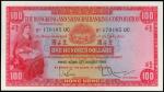 1959年香港上海汇丰银行壹佰圆，PMG66EPQ，香港纸币