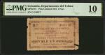 COLOMBIA. Departmento del Tolima. 1 Peso, 1901. P-Unlisted. PMG Very Good 10.