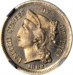 1882 Nickel Three-Cent Piece. Proof-65 Cameo (NGC).