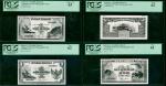印尼档案照片一组4枚，包括1951年2 1/2盾及1951年1盾3枚，当中2枚为正面，1枚为背面，钞别评PCGS Currency 61 New, 62 New, 63 Choice New及62 N