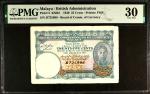 1940年马来亚货币发行局25分。MALAYA. Board of Commissioners of Currency Malaya. 25 Cents, 1940. P-3. PMG Very Fi