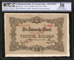 1922年荷属印度瓜哇银行50盾。样张。 NERLANDS INDIES. Javasche Bank. 50 Gulden, 1922. P-55s. Specimen. PCGS GSG Very