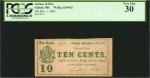Gilead, Ohio. Laskey & Bro. December 1, 1862. 10 Cents. PCGS Currency Very Fine 30.