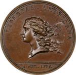 1776 (1783) Libertas Americana Medal. Betts-615. Bronze, 48 mm. MS-63 BN (PCGS).