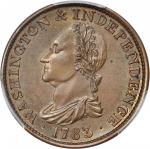 1783 (1860) Draped Bust Copper. Restrike. Baker-3, var., Musante GW-107, Vlack 17-L, W-Unlisted. Cop