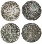 Henry VIII (1509-47), second coinage, Halfgroats (2), Canterbury under Archbishop Warham, 1.41g, m.m