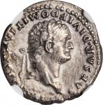 DOMITIAN, A.D. 81-96. AR Denarius, Rome Mint, A.D. 80. NGC Ch EF. Smoothing.