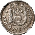 MEXICO. 1/2 Real, 1753-Mo M. Mexico City Mint. Ferdinand VI. NGC AU-58.