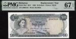 Bahamas Monetary Authority, replacement $10, 1968, serial number Z005519, (Pick 30a*, TBB B205az, MW