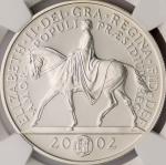英国 (Great Britain) エリザベス2世女王即位50周年記念 5ポンド銀貨 2002年 KM1024a ／ Elizabeth II The Golden Jubilee 5 Pounds