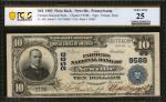 Newville, Pennsylvania. $10 1902 Plain Back. Fr. 626. The Farmers NB. Charter #9588. PCGS Banknote V