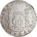 MEXICO. 8 Reales, 1748-Mo MF. Mexico City Mint. Ferdinand VI. NGC AU-55.