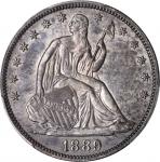 1889 Liberty Seated Half Dollar. Proof-64 (PCGS).