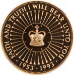 1993年英国5英镑金币。兰特里森特造币厂。GREAT BRITAIN. 5 Pounds, 1993. Llantrisant Mint. Elizabeth II. NGC PROOF-69 Ul
