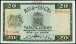 DANZIG. Bank von Danzig. 20 Gulden, 1937. P-63sp. Specimen Proof. PMG Choice Uncirculated 64.