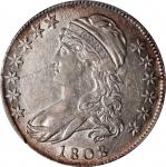 1808/7 Capped Bust Half Dollar. AU-50 (PCGS).