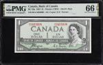 1954年加拿大银行壹圆。CANADA. Bank of Canada. 1 Dollar, 1954. BC-29a. PMG Gem Uncirculated 66 EPQ.