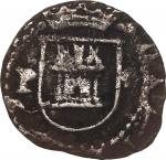 PERU, Lima, cob 1/4 real, Philip II, assayer Diego de la Torre, P-* flanking castle.
