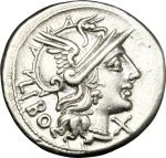 The Roman Republic, Q. Marcius Libo. . AR Denarius, 148 BC. Cr. 215/1. B. 8. 4.01 g.  20 mm.  极美