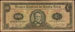 COSTA RICA. Banco Central de Costa Rica. 100 Colones, April 27, 1966. P-233b. Very Fine.