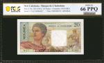 NEW CALEDONIA. Banque de LIndochine. 20 Francs, ND (1963). P-50c. PCGS Banknote Gem Uncirculated 66 