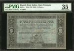 DANISH WEST INDIES. State Treasury. 10 Dalere, 1849 (ND 1900). P-4 (Sieg 17). PMG Choice Very Fine 3