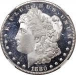1880-S Morgan Silver Dollar. MS-66 PL (NGC).