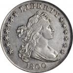 1800 Draped Bust Silver Dollar. BB-193, B-13. Rarity-4. AU-53 (PCGS).