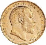 1909英国爱德华七世背屠龙金币二枚，均为M暗记 