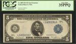 Fr. 889. 1914 $5 Federal Reserve Note. San Francisco. PCGS Currency Very Fine 35 PPQ.