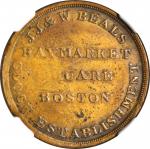 Massachusetts--Boston. Undated (1850s) J.J. & W. Beals. Miller-Mass 25A. Bronze. 28 mm--Curved Clip 
