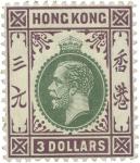 Postage Stamps. Hong Kong: 1912 MCA $3, green and purple, Cat £250 (SG 114), fine mint.