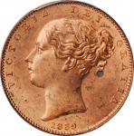 ISLE OF MAN. Farthing (1/4 Penny), 1839. Victoria. PCGS MS-64 Red Gold Shield.