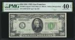Fr. 2054-Ldgsm*. 1934 $20  Federal Reserve Mule Star Note. San Francisco. PMG Extremely Fine 40 EPQ.