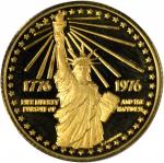 1976 National Bicentennial Medal. Gold. Small Format. 23 mm. 12.9 grams. Swoger-52ID. Proof, Deep Ca
