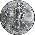 2015 Silver Eagle. First Releases. Bald Eagle Label. MS-70 (NGC).