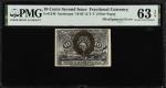 Fr. 1249. 10 Cents. Second Issue. PMG Choice Uncirculated 63 EPQ.