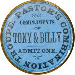 New York, New York. 1867 Pastors Combination Troupe. Bowers NY-7080. Silvered brass. 38 mm. About Un