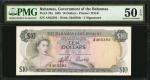 BAHAMAS. Government of the Bahamas. 10 Dollars, 1965. P-22a. PMG About Uncirculated 50 EPQ.