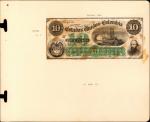 COLOMBIA. Estados Unidos de Colombia. 10 Pesos, 186_. P-77. Archival Record Book Proof. Fine Net.