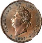 GREAT BRITAIN. Penny, 1826. London Mint. George IV. NGC MS-64 Brown.