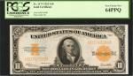 Fr. 1173. 1922 $10 Gold Certificate. PCGS Currency Very Choice New 64 PPQ.
