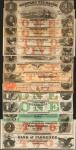 Lot of (13) Obsolete Notes from Nebraska. Very Fine to Choice Uncirculated.