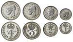 George VI (1936-1952), Maundy Set, 1940, bare head left, rev. crowned mark of value, edge plain (Bul