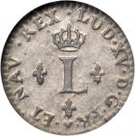 1740-BB Half Sou Marque. Strasbourg Mint. Vlack-325. Rarity-1. AU-58 (NGC).